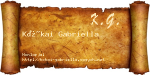 Kókai Gabriella névjegykártya